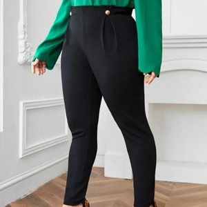 Suit Pants - Plus Size - 3 Pant Bundle Black, Green & Coffee Brown